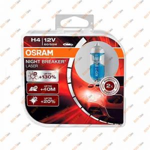 Лампа H4 12V Р43 60 / 55W Osram +130 NIGHT BREAKER DUOBOX - 64193NBLDUOBOX