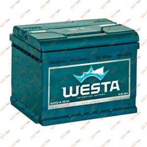 Аккумулятор 60А + правый 600А WESTA - WESTA-60А0