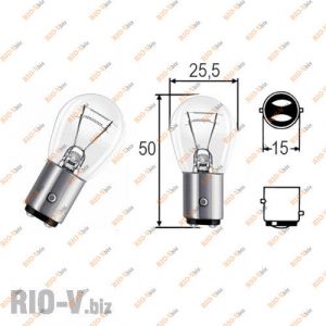 Лампа двоконтактний P21 / 5W 12V Tes-Lamps - Р21/5-12v(21W/5W)BAY1