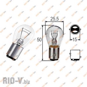 Лампа двоконтактний P21 / 5W 24V Діалуч - 24V21/5WBAY15Dcle
