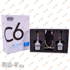 Лампа LED C6 Н1 12V 5000K (к-т 2 шт) COB HeadLight - С6H1