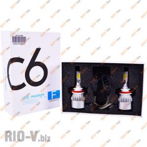 Лампа LED С6 Н11 12V 6000K (к-т 2 шт) COB HeadLight - С6H11
