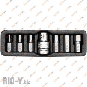 Набір насадок отверточних 7 одиниць з перехідником Yato - YT-0412