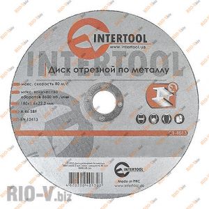 Круг відрізний по металу 180 * 1,6 * 22,2 мм Intertool - СТ-4013