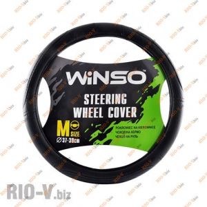 Обшивка на кермо "M" Winso 140420 чорна біла основа - 140420