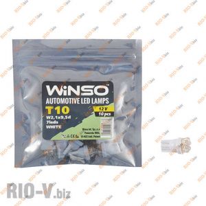 Світлодіод Winso W2.1x9.5d T10 12V 7LEDS FLUX WHITE - 127670