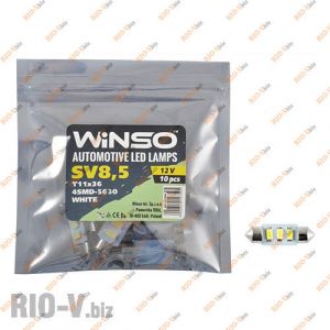 Світлодіод Winso SV8.5 T11x36 12V 3LEDS SMD 5630 WHITE - 127500