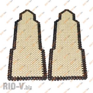 Накидка на сидіння масажер дерево (кістки темні лак) 2 шт - 