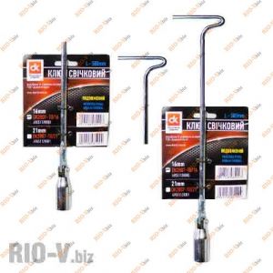 Ключ свічковий c карданом 16 подовжений ДК - DK2807-1D/16