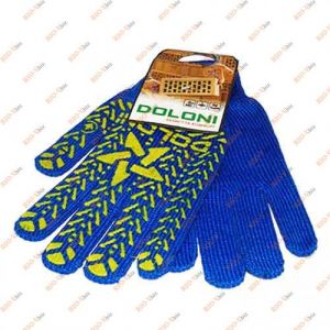 Перчатки рабочие синие 587 (пара) звезда желтая Doloni - Doloni-587