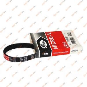 Ремень генератора Матиз 4PK-913 с ГУР и конд. Gates - 4PK913