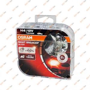 Лампа Н4 12V Р43 60/55W Osram +100 NIGHT BREAKER DUOBOX - 64193NBSHCB