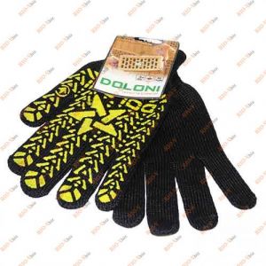 Рукавички робочі чорні 562 (пара) зірка жовта Doloni - Doloni-562