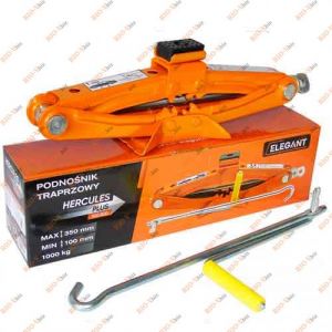 Домкрат ромбовидный 1т с ручкой 2 кг подъем 100-350 мм Elegant - 100820