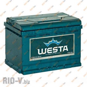 Аккумулятор 74А + правый 720А WESTA - WESTA-6CT-74А0