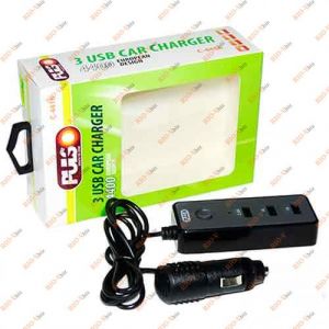 Автомобильное зарядное устройство 3 USB 2400mA+1000mA Pulso - C-4416H