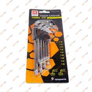 Набор Г-образных ключей звездочки длинные 9 ед ДК - DK-ST34-918