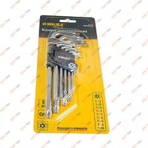 Набір Г-образних ключів зірочки 9 од Sigma - 4022221