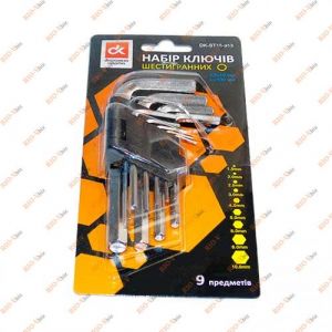 Набор Г-образных шестигранников 9 ед ДК - DK-ST15-913