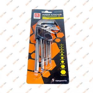 Набор Г-образных шестигранников длинные 9 ед ДК - DK-ST15-918