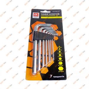 Набор Г-образных шестигранников длинные 7 ед ДК - DK-ST25-718