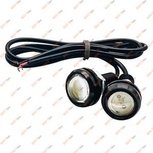 Номер рами Болта СВІТЛОДІОД 12В чорний (в упаковці 2шт) Білий - 09114