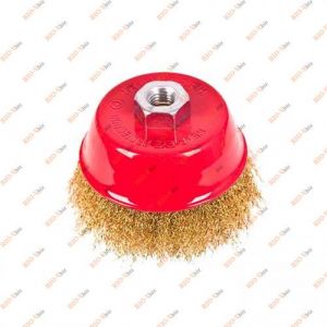 Щетка конусная витая проволока 75мм, М14х2 Alloid - WB-1075