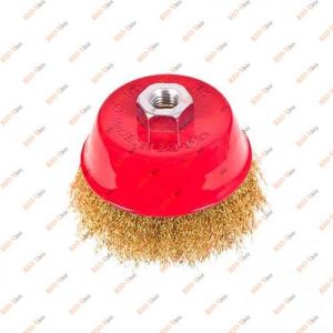Щітка конусна кручена дріт 85мм, М14х2 Alloid - WB-1085