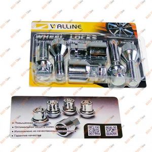 Болт колесный секретный М 12х1,25х30 хром конус 2101 титан - 372120Н2