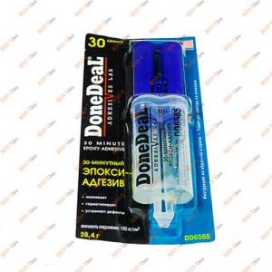 Клей для металла, пластик 28 мл шприц Hi-Gear - DD6565