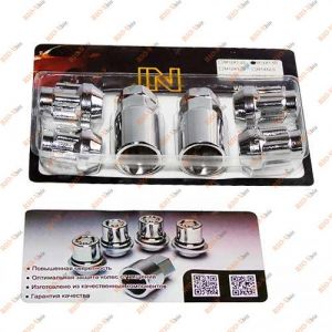 Гайка колісна секретна М14х1.5 хром конус титан - JN-М14х1.5