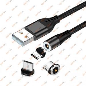 Кабель USB магнітний Micro 2,4А, 2м чорний MC-2302M BK PULSO - MC-2302M_BK