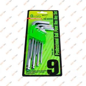 Набор Г-образных шестигранников длинные 9 ед Alloid - НШ-0918