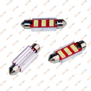 Лампа салона LED 41 мм 12V 12 диодов WHITE - SJ-12SMD-4014-41MM