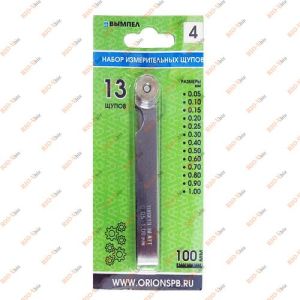 Щуп регулировки клапанов №4 0.05-1 мм (13 шт) Орион - 5197