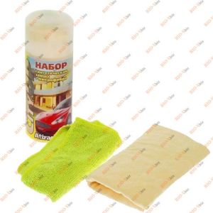 Салфетки (замша+микрофибра) для мойки в тубе к-т 2 шт CityUp - СU-211