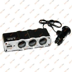 Трійник до прикурювача RH-0120 USB 12V PRC - RH-0120