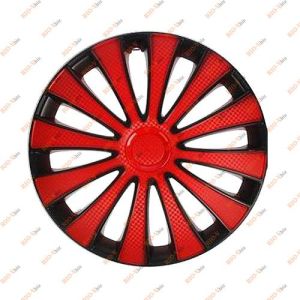 Ковпаки автомобільні STAR 13R червоні чорні 2 шт. - S13028