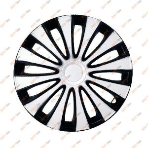 Автомобільні ковпаки STAR 14R GMK білі супер чорні 2 шт. - S14025
