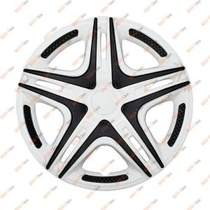 Автомобільні ковпаки STAR 14R Dakar білі супер чорні 2 шт - S14105