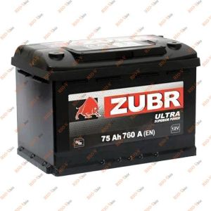 Акумулятор 75 А/год євро 760 А (плюс правий) ZUBR Ultra - ZU750