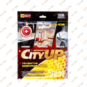 Салфетка микрофибра  35 х 40 для стекол и зеркал CityUp - CA-106