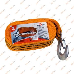 Буксирний трос 6 т 4,5 м гак в упаковці Сервісний ключ - 73706