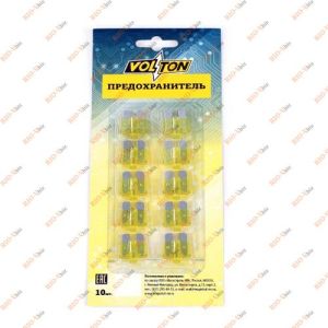 Предохранитель Евро 20A (блистер 10шт) с индикатором LED VOLTON - 0704531