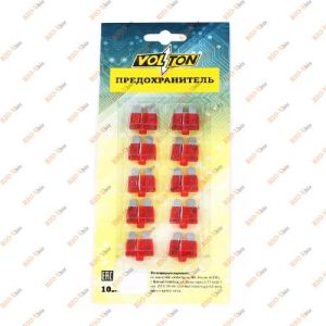 Предохранитель Евро 10A (блистер 10шт) с индикатором LED VOLTON - 0704529
