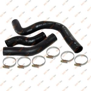 Патрубок радиатора (компл. 3 шт) Ланос 1.5 c хомутами AT - AT3000-200RA-3