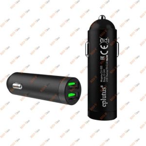 2 USB чорний автомобільний зарядний пристрій Eplutus 12-24 В - CU-505