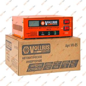 Зарядное устройство 12V 25 А импульс VOLLRUS - VR-25