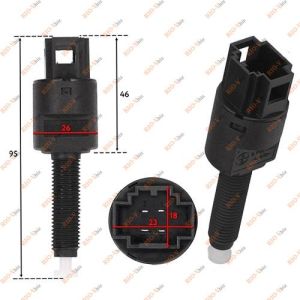 Датчик педали тормоза 2123 4-х контактный (жабка) ЭМИ Пенза - 25.3720-01