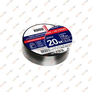 Изолента 19 мм х 25 м черная KUDO - KU-X101K